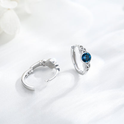 Celtic Moonstone Hoop Earrings